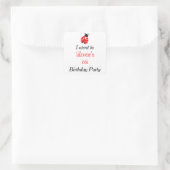 ラディバグLadybird誕生日パーティー'私は行った' スクエアシール (バッグ)