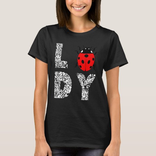 ラディバグLadybug昆虫レディオレオパードかわいいラディバグ Tシャツ (正面)