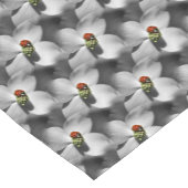 ラディバグonフラワー白黒自然模様 ショートテーブルランナー (コーナー)