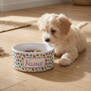 ラディバパーソナライズされたグとのカラフルペットボウル ボウル