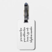 ラディバパーソナライズされたグ荷物タグ ラゲッジタグ (裏面縦)