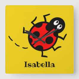 ラディバパーソナライズされたード模様四角壁時計 スクエア壁時計