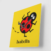 ラディバパーソナライズされたード模様四角壁時計 スクエア壁時計 (傾斜)