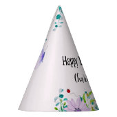 ラディバモダング蝶カラフル花誕生日 パーティーハット (左)