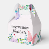 ラディバモダング蝶カラフル花誕生日 フェイバーボックス (正面サイド)
