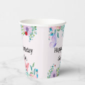 ラディバモダング蝶カラフル花誕生日 紙コップ (右)