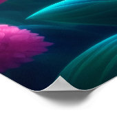 ラディバードフラワーネオン森カラフル魔法 ポスター (角)