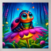 ラディバードフラワーネオン森カラフル魔法 ポスター (正面)