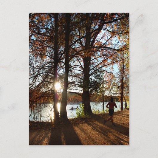 ラディバードランニングレイク湖のトレイル – オースティン、テキサス州 ポストカード (正面)