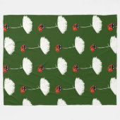 ラディバード、フリースブランケットレッドラディバグイラストレーション フリースブランケット (正面(横))