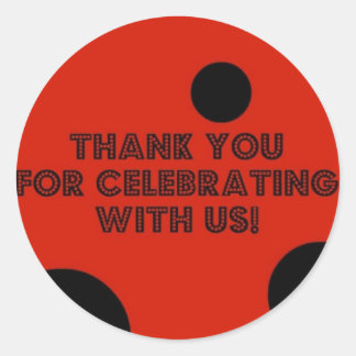 ラディバ感謝していグ・ユー・ステッカー ラウンドシール