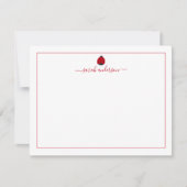 ラディバ縁どグパーソナライズされたレ ノートカード (正面)