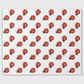 ラディバ赤と白グ包装紙 ラッピングペーパー (フラット)