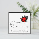 ラディパーソナライズされたバードパターン招待状 (スタンド正面)