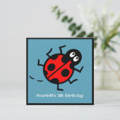 ラディパーソナライズされたバードパターン招待状 (スタンド正面)