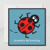 ラディパーソナライズされたバードパターン招待状 (正面)