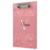 ラディピンクろうけつ染め名モノグラムの クリップボード (左)