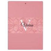 ラディピンクろうけつ染め名モノグラムの クリップボード (裏面)