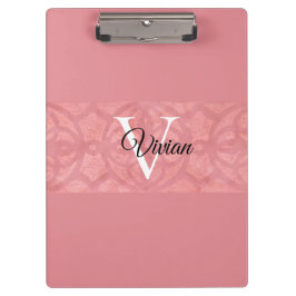ラディピンクろうけつ染め名モノグラムの クリップボード