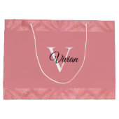 ラディピンクろうけつ染め名モノグラムの ラージペーパーバッグ (裏面)