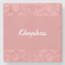 ラディピンクろうけつ染め名 ストーンコースター