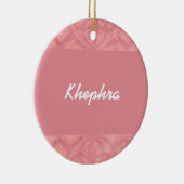 ラディピンクろうけつ染め名 セラミックオーナメント (右)