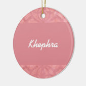 ラディピンクろうけつ染め名 セラミックオーナメント (左)