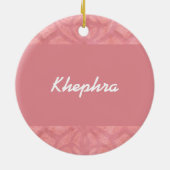 ラディピンクろうけつ染め名 セラミックオーナメント (裏面)