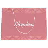 ラディピンクろうけつ染め名 ラージペーパーバッグ (裏面)