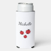 ラディフお洒落グイラストレーションかわいいパーソナライズされた スリム缶クーラー (Seltzer裏面)