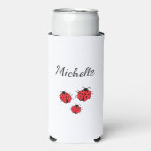 ラディフお洒落グイラストレーションかわいいパーソナライズされた スリム缶クーラー (Seltzer正面)