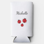 ラディフお洒落グイラストレーションかわいいパーソナライズされた スリム缶クーラー (正面)