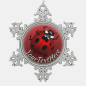 ラディブグアートオーナメントラディブグクリスマスデコレーション スノーフレークピューターオーナメント (正面)