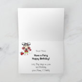 ラディブグフェアリープリンセスガールズフォト誕生日カード カード (内部)