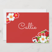 ラディブプリンセスガールズ誕生日 招待状 (裏面)