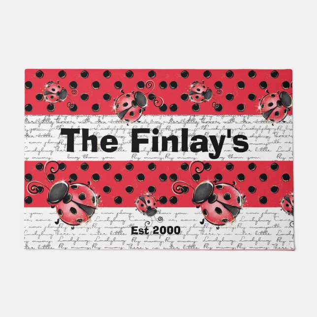 ラディブラディバードデザイン ドアマット (正面)