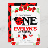 ラディブ招待状(1歳の誕生日) 招待状 (正面/裏面)