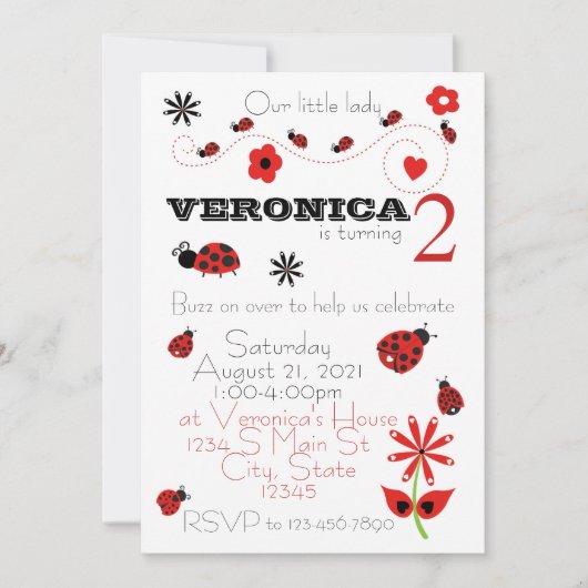 ラディブ誕生日 招待状 (正面)