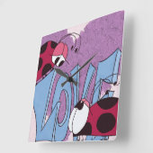 ラディブ·ラブ スクエア壁時計 (傾斜)