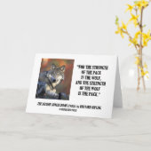 ラディヤードキプリング強度のパックウルフ引用文 カード (黄色い花)