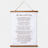 ラディヤード・キプリングの詩の力 吊り下げ型タペストリー (正面)