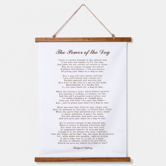 ラディヤード・キプリングの詩の力 吊り下げ型タペストリー (正面)