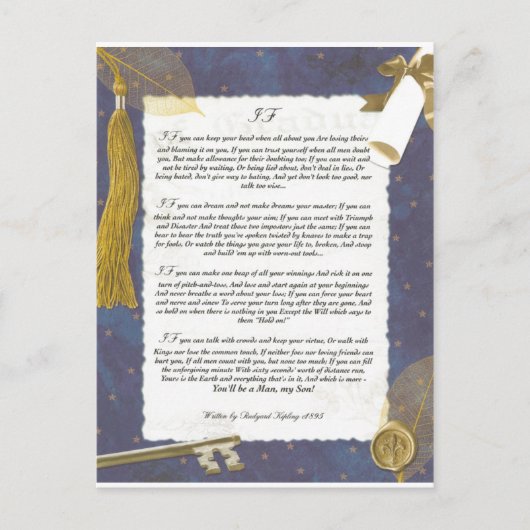 ラディヤード・キプリングもしによる未来への鍵 ポストカード (正面)