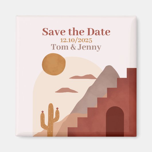 ラディラベル Aimant Save the Date - テラクォッタ マグネット (正面)