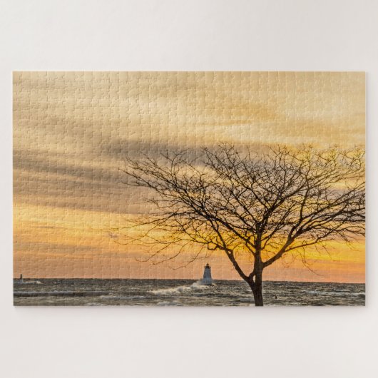 ラディントンの光に砕ける波 ジグソーパズル (横)