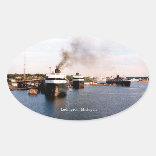 ラディントンフェリーステッカー 楕円形シール (正面)