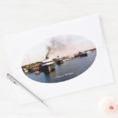 ラディントンフェリーステッカー 楕円形シール (封筒)