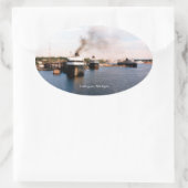 ラディントンフェリーステッカー 楕円形シール (バッグ)