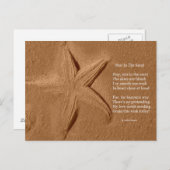 ラディーバスセットの砂の中の葉書の詩スター ポストカード (正面/裏面)