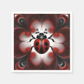 ラディ渦巻形のバードフラクタルアートデザイン、 スタンダードカクテルナプキン (正面)